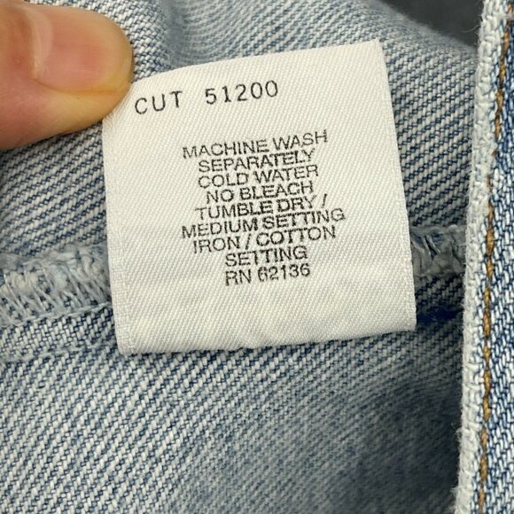 Guess Vintage 80s Denim Jean Jacket Tribal Embroidered Trim USA Made - Picture 10 of 12